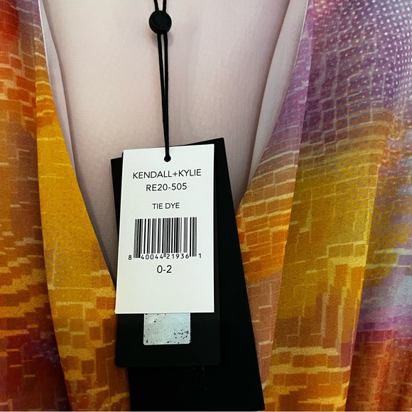 NWT Front Wrap Duster Dress Tie Dye | KENDALL + KYLIE - Picture 3 of 3